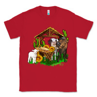 Red jesus holy night cows and sunflowers Classic Tee - AdoDesignShop