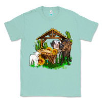 Seafoam jesus holy night cows and sunflowers Classic Tee - AdoDesignShop