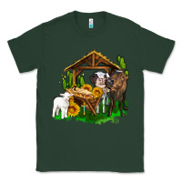 Sports Green jesus holy night cows and sunflowers Classic Tee - AdoDesignShop