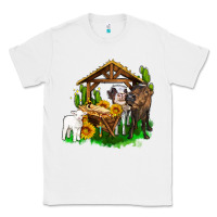 White jesus holy night cows and sunflowers Classic Tee - AdoDesignShop