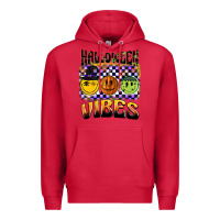 Cardinal halloween vibes smiley face Premium Hoodie - BarkalooDesign