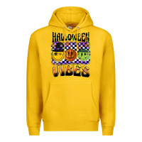 Lemon halloween vibes smiley face Premium Hoodie - BarkalooDesign