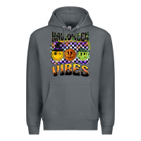 Rock halloween vibes smiley face Premium Hoodie - BarkalooDesign