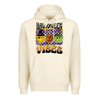 Sandshell halloween vibes smiley face Premium Hoodie - BarkalooDesign