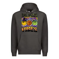 Smoke halloween vibes smiley face Premium Hoodie - BarkalooDesign