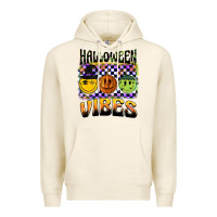 Tofu halloween vibes smiley face Premium Hoodie - BarkalooDesign