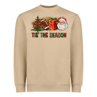 Mushroom Tis The Season Christmas With Football And Santa Heavyweight Sweatshirt - FaDigitalArtStudio
