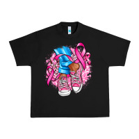 Black cancer ribbon pink converse and flowers Urban Heavy Tee - AdoDesignShop