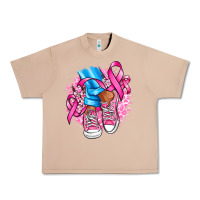 Burro cancer ribbon pink converse and flowers Urban Heavy Tee - AdoDesignShop