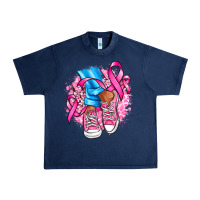 Navy cancer ribbon pink converse and flowers Urban Heavy Tee - AdoDesignShop
