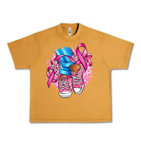 Peanut Butter cancer ribbon pink converse and flowers Urban Heavy Tee - AdoDesignShop