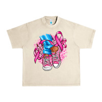 Sandshell cancer ribbon pink converse and flowers Urban Heavy Tee - AdoDesignShop