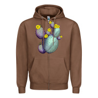 Chestnut Opunthia Santa Rita Cacti Zipper Hoodie - LillyAllenDesigns