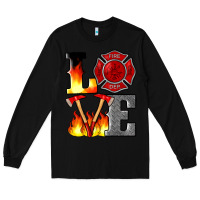 Black firefighter love Long Sleeve Tee - Artiststas