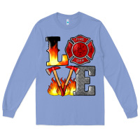 Colony Blue firefighter love Long Sleeve Tee - Artiststas