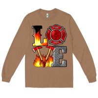 Toasted Coconut firefighter love Long Sleeve Tee - Artiststas
