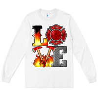 White firefighter love Long Sleeve Tee - Artiststas