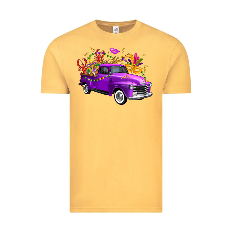Mardi Gras Truck King's Cake Vintage Tee by FaDigitalArtStudio | Teevron