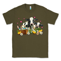 Army Green easter cows with chicks Classic Tee - AdoDesignShop