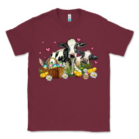 Burgundy easter cows with chicks Classic Tee - AdoDesignShop