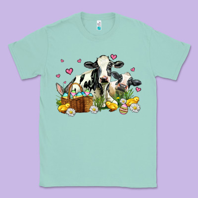 Easter Cows With Chicks Classic Tee Designed By Adodesignshop
