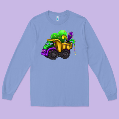 Loads Of Mardi Gras Truck Long Sleeve Tee Designed By Adodesignshop