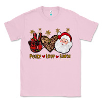 Bubblegum Pink peace love santa Classic Tee - JahusDesignShop