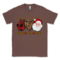 Chestnut peace love santa Classic Tee - JahusDesignShop