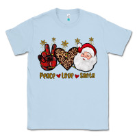 Dusty Blue peace love santa Classic Tee - JahusDesignShop