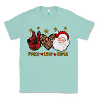 Seafoam peace love santa Classic Tee - JahusDesignShop