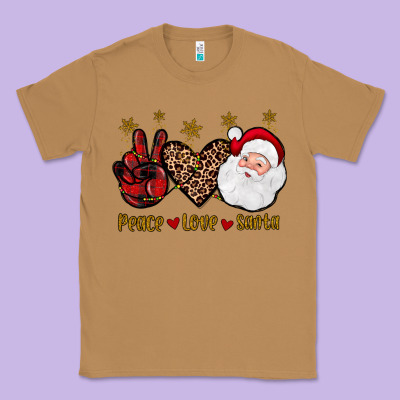 Peace Love Santa Classic Tee Designed By Jahusdesignshop