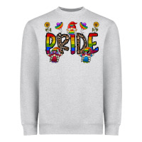 Heather Grey pride gnome Heavyweight Sweatshirt - CowhideDigitalArt