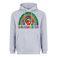 Heather Grey rainbow kindergarten Heavyweight Hoodie - NancyCooperArtShop