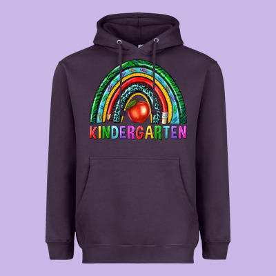 Rainbow Kindergarten Heavyweight Hoodie Designed By Nancycooperartshop