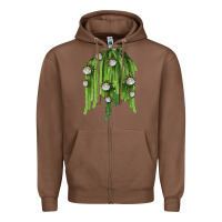 Chestnut Selenicereus Cactus Zipper Hoodie - LillyAllenDesigns