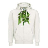 Oatmeal Heather Selenicereus Cactus Zipper Hoodie - LillyAllenDesigns