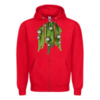 Red Selenicereus Cactus Zipper Hoodie - LillyAllenDesigns