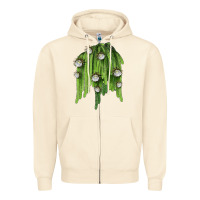 Sandshell Selenicereus Cactus Zipper Hoodie - LillyAllenDesigns