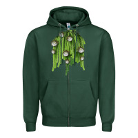 Sports Green Selenicereus Cactus Zipper Hoodie - LillyAllenDesigns