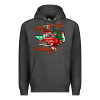 Charcoal Heather home for the holidays texas Premium Hoodie - BarkalooDesign