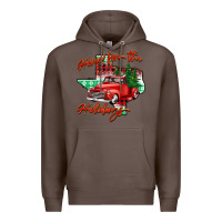Coffee home for the holidays texas Premium Hoodie - BarkalooDesign