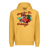 Mustard home for the holidays texas Premium Hoodie - BarkalooDesign