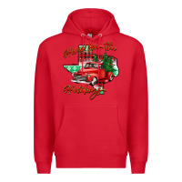 Red home for the holidays texas Premium Hoodie - BarkalooDesign