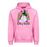 Fuchsia Pink Boo-tiful ghost Urban Hoodie - NancyCooperArtShop