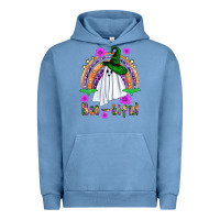 Pigment Pebble Blue Boo-tiful ghost Urban Hoodie - NancyCooperArtShop