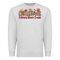 Dove Grey christmas calories dont count Premium Sweatshirt - MaliasSmallBusiness