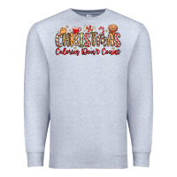Heather Grey christmas calories dont count Premium Sweatshirt - MaliasSmallBusiness