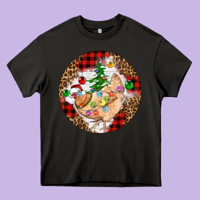 Christmas Chicken Heavy Core Tee Designed By Artiststas