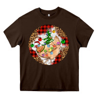 Chocolate Brown Christmas chicken Heavy Core Tee - Artiststas