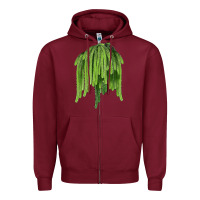 Burgundy Selenicereus Cactus Zipper Hoodie - LillyAllenDesigns